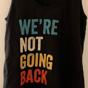 NEW Black Tank Top with Colorful Resistance Text size medium unisex